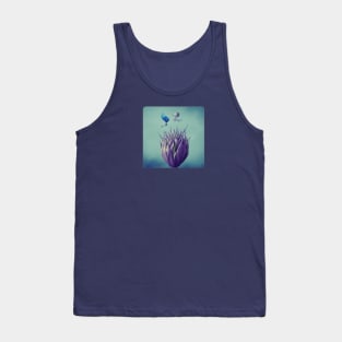 A.I. Generated Alien Flower with Bird Like Creatures Tank Top